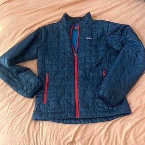 Patagonia Navy Jacket with Red Accents